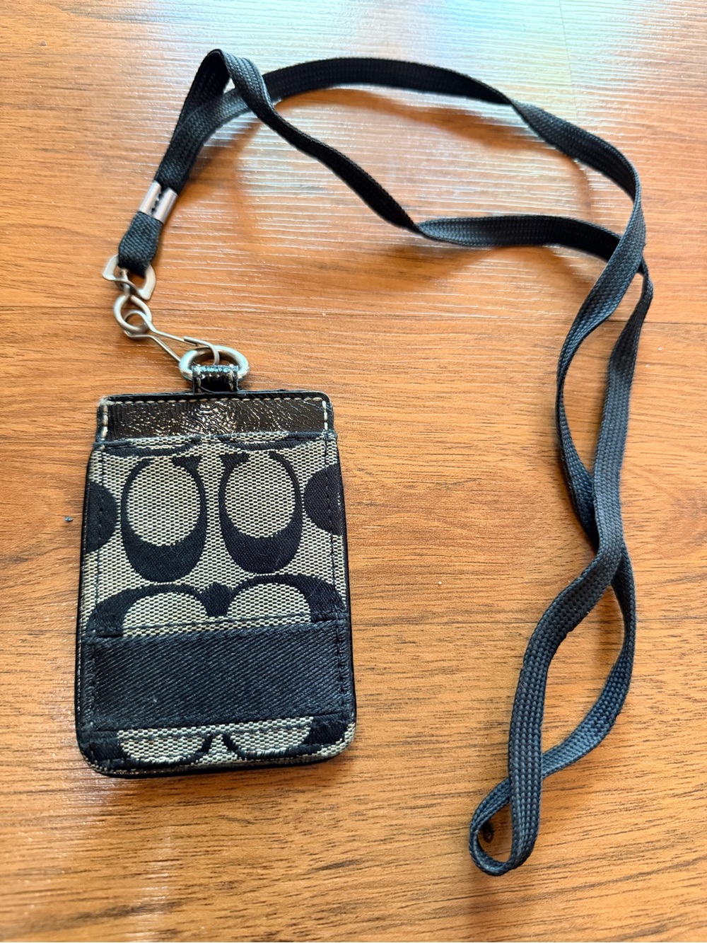 Coach ID Card Holder & Black Lanyard